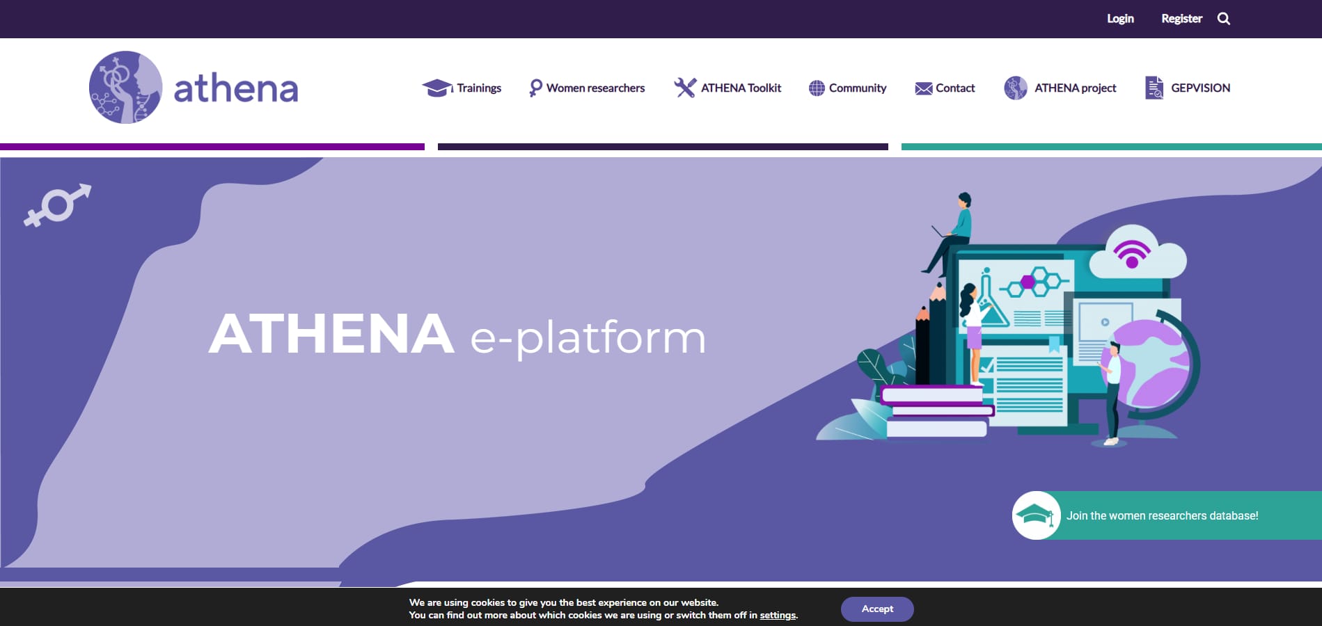 Screenshot ATHENA e-platform